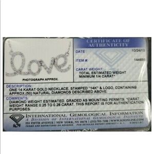 R. H. Macy &  Co. Diamond And 14k love Necklace